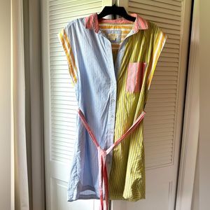 Anthropologie Striped Multi-Color Mini Dress